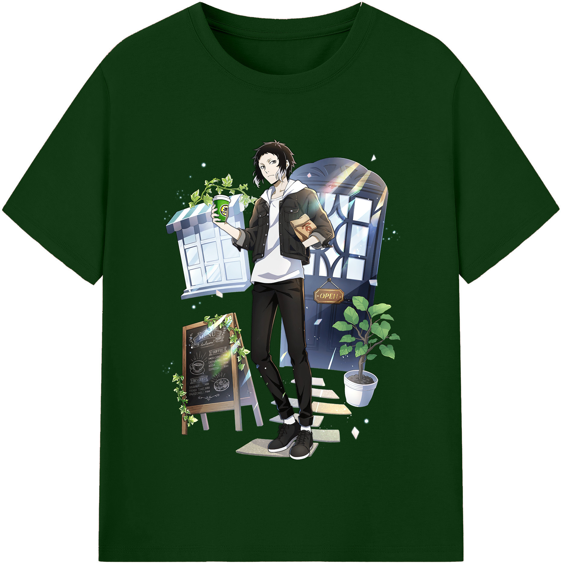 （画像用） 文豪ストレイドッグス Bungo Stray Dogs 綿100％半袖Tシャツ（フロントプリント）
